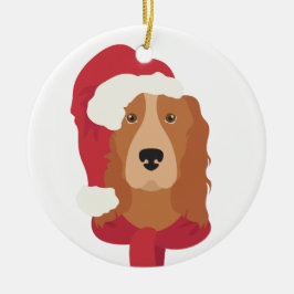 Kerst-kerstversiering voor Cockerspaniel Keramisch Ornament