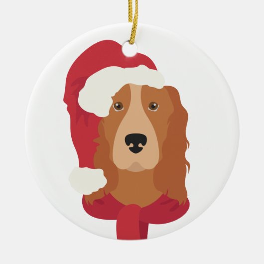 Kerst-kerstversiering voor Cockerspaniel Keramisch Ornament (Voorkant)