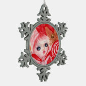 Kerst-kerstversiering voor de rechtbank van Snoep Tin Sneeuwvlok Ornament (Links)