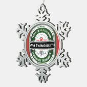 kerst-kerstversiering voor dierenartsen tin sneeuwvlok ornament (Rechts)