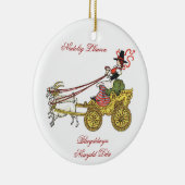 Kerst-kerstversiering voor geitenkar keramisch ornament (Rechts)