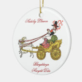 Kerst-kerstversiering voor geitenkar keramisch ornament (Links)