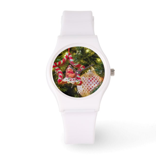 Kerst-kerstversiering voor ontbijtbrood horloge (Voorkant)