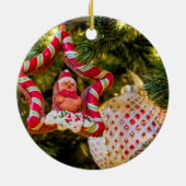 Kerst-kerstversiering voor ontbijtbrood keramisch ornament (Achterkant)