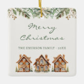 Kerst-kerstversiering voor ontbijtbrood keramisch ornament (Voorkant)