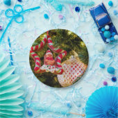 Kerst-kerstversiering voor ontbijtbrood papieren bordje (Feest)