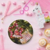 Kerst-kerstversiering voor ontbijtbrood papieren bordje (Feest)