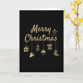 Kerst-kerstversieringen gouden kleurgolden decor kaart (Gele Bloem)