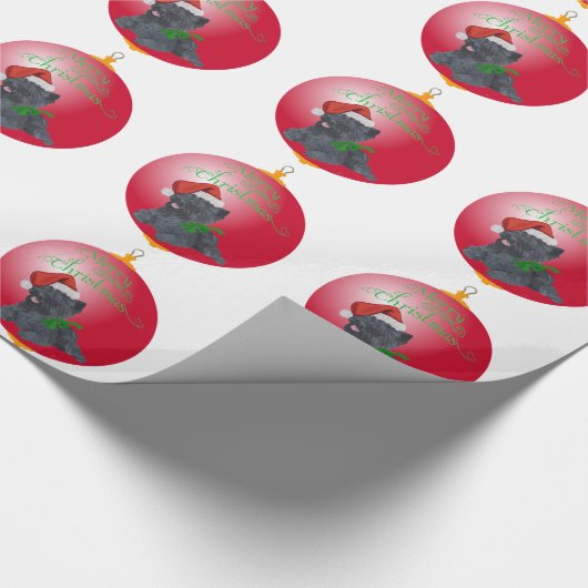 Kerst-kerstversieringen in Caïro Terrier Cadeaupapier (Hoek)