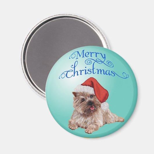 Kerst-kerstversieringen in Caïro Terrier Magneet (Voorkant / Achterkant)