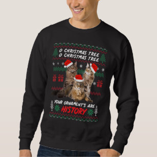 Kerst-kerstversieringen Maine Coon PJS-familie Trui