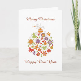 Kerst-kerstversierWenskaart Feestdagen Kaart