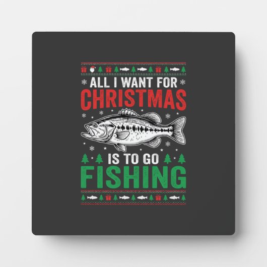 Kerst Kerstvisbaars Lelijk T-shirt Fotoplaat (Voorkant)