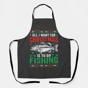 Kerst Kerstvisbaars Lelijk T-shirt Schort