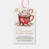 Kerst Kerstwarme Chocolade Waterverf Cadeaulabel (Voorkant)
