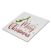 Kerst-kerstwoord Art keramische tegel Tegeltje (Zijkant)