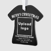 Kerst-kerstzwarte T-Shirt-vorm Acrylaal Ornament (voorkant)