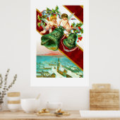 Kerst, kerubs en zeembellen poster (Keuken)