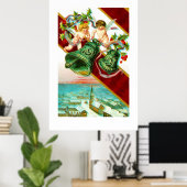 Kerst, kerubs en zeembellen poster (Thuiskantoor)