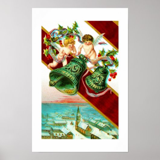 Kerst, kerubs en zeembellen poster (Voorkant)