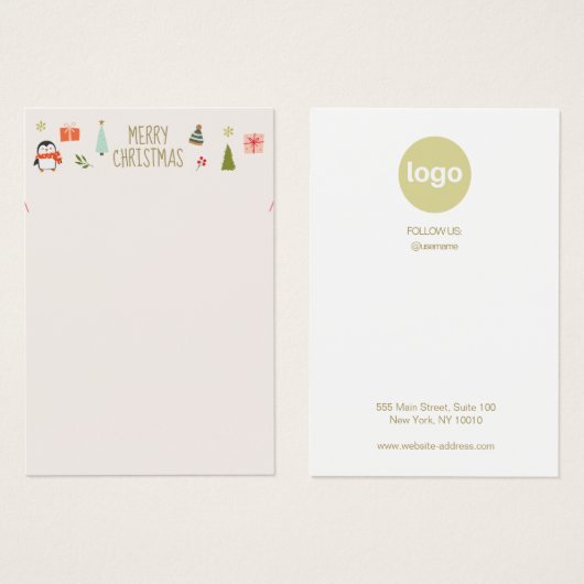 Kerst Ketting Logo Display Kaart (Voorkant /achterkant)