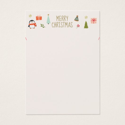 Kerst Ketting Logo Display Kaart (Voorkant)