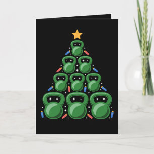 Kerst Kettlebell Boom Gym Fitness Workout Kerstmis Kaart