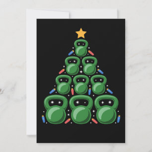 Kerst Kettlebell Boom Gym Fitness Workout Xmas Kaart