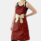 Kerst keuken brigade boog kleine pijnbomen schort (Insitu)