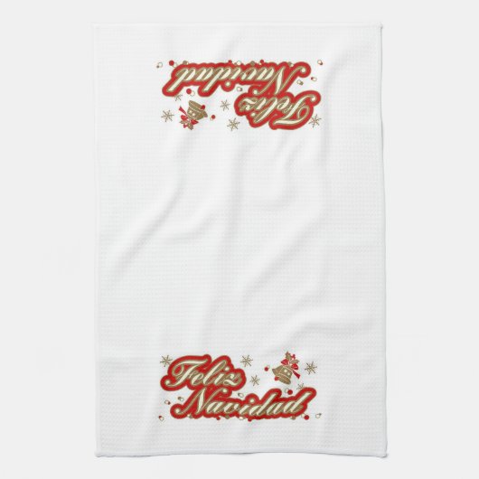 Kerst Keuken Handdoek Feliz Navidad (Verticaal)