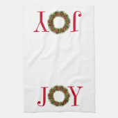 Kerst keuken handdoek-vreugde theedoek (Verticaal)