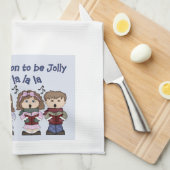 Kerst Keukenhanddoek -Carolers -Dit Het Seizoen (Quarter Fold)