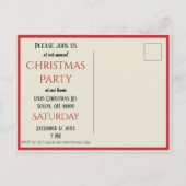 Kerst Keuten Zitten met een Rode Bow Uitnodiging Briefkaart (Achterkant)