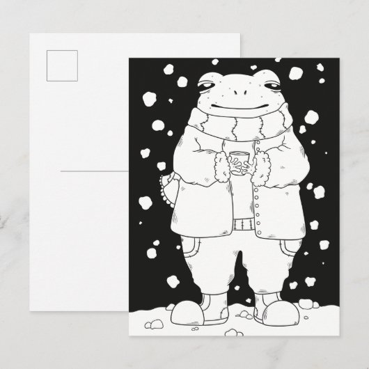 Kerst Kikker Briefkaart (Voorkant / Achterkant)