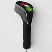 Kerst Kikker met Santa Hoed Golfheadcover (Schuin)