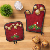 Kerst Kikker  Ovenwant & Pannenlap Set (Top down)