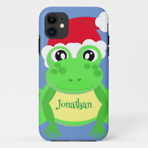 Kerst Kikker Santa Hoed Blauw Nieuwigheid Case-Mate iPhone Case