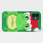 Kerst Kikker Santa Hoed Groene Nieuwigheid Case-Mate iPhone Case (Achterkant (horizontaal))
