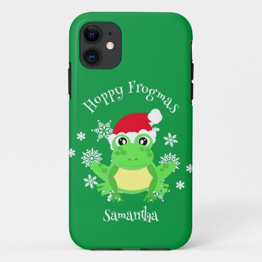 Kerst Kikker Santa Hoed Nieuwigheid Grappig Groen Case-Mate iPhone Case (Achterkant)