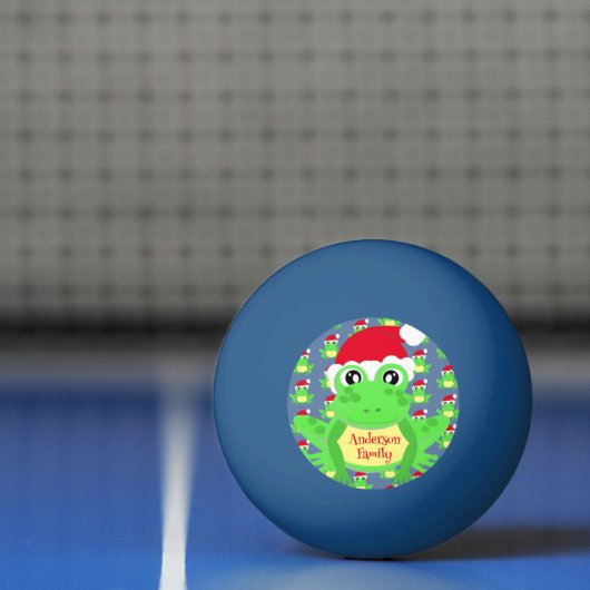 Kerst Kikker Santa Hoed Patroon Blauw Nieuwigheid Pingpongbal (Net)