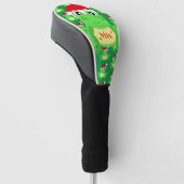 Kerst Kikker Santa Hoed Patroon Groene Nieuwigheid Golfheadcover (Schuin)