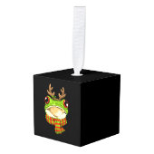 Kerst Kikker Toad Kerstman Rendier Xmas Decoratie (Voorkant hoekig)