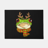 Kerst Kikker Toad Kerstman Rendier Xmas Deurmat (Voorkant)