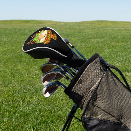 Kerst Kikker Toad Kerstman Rendier Xmas Golfheadcover (Insitu)