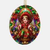 KERST ~ Kind 19e eeuw ~ Keramisch Ornament (Rechts)