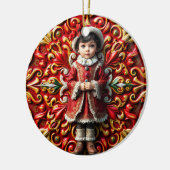 KERST ~ Kind 19e eeuw ~ Keramisch Ornament (Links)