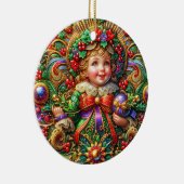 KERST ~ Kind 19e eeuw ~ Keramisch Ornament (Rechts)