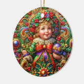 KERST ~ Kind 19e eeuw ~ Keramisch Ornament (Links)