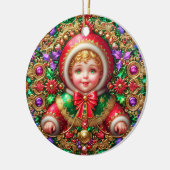 KERST ~ Kind 19e eeuw ~ Keramisch Ornament (Links)