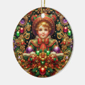 KERST ~ Kind 19e eeuw ~ Keramisch Ornament (Links)